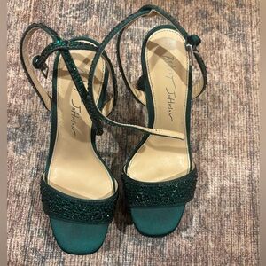 Betsey Johnson Emerald Glitter Heels